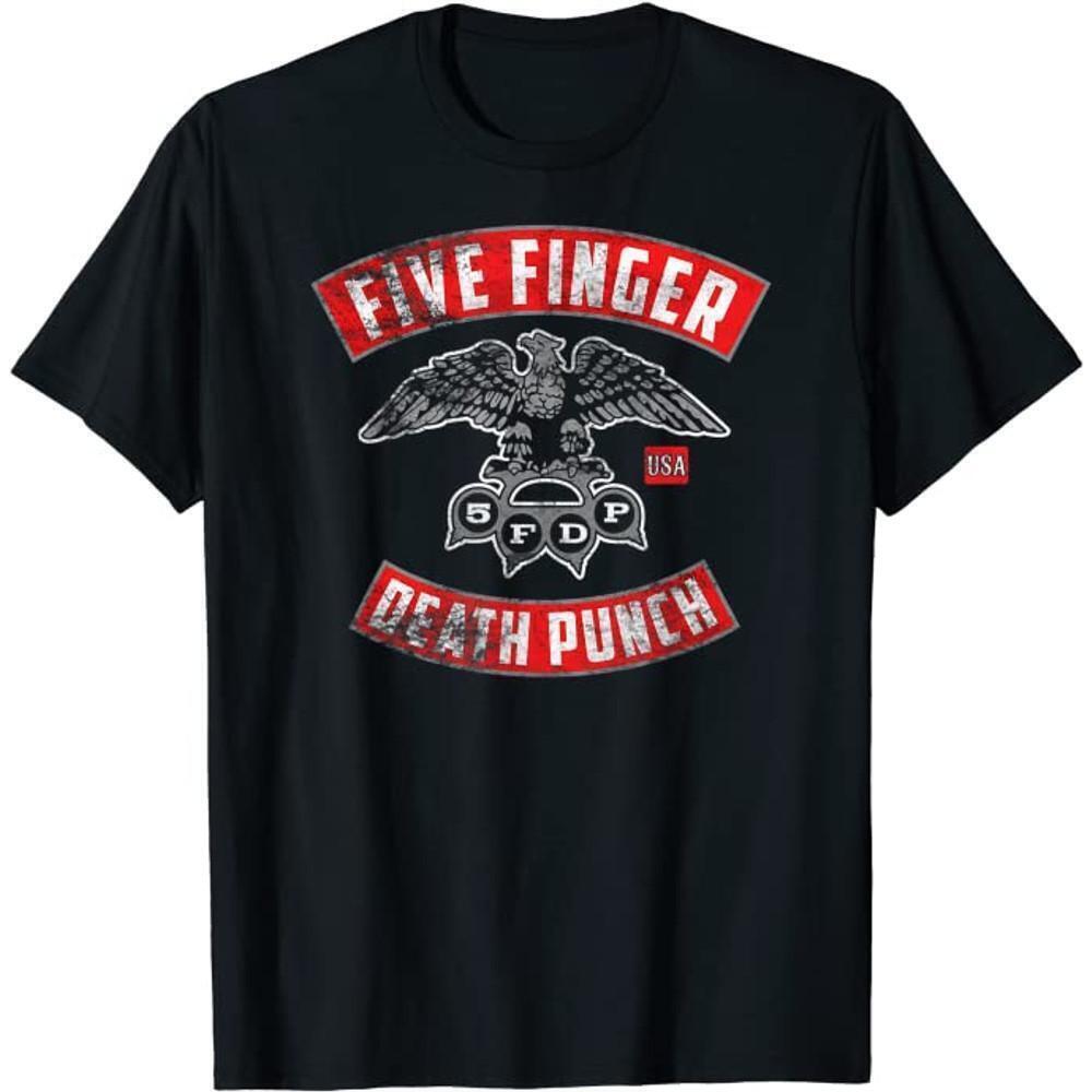 Five Finger Death Punch Rocker Crest Distressed T Shirt